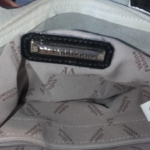 Vintage European Velina Fabbiano white with red flowers on leather - Picture 11 of 12